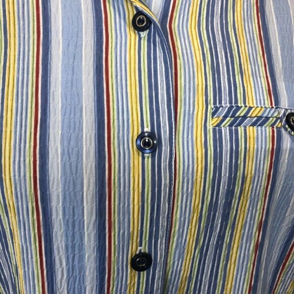 Allison Daley button down multi color blouse - Picture 2 of 8